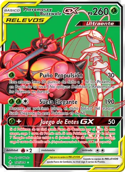 Carta Pheromosa y Buzzwole GX de la expansión Vínculos Indestructibles, número 191/214