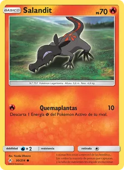 Carta Salandit de la expansión Vínculos Indestructibles, número 30/214