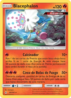 Carta Blacephalon de la expansión Vínculos Indestructibles, número 32/214