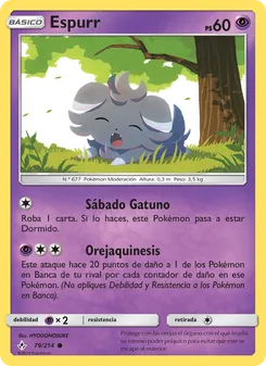 Carta Espurr de la expansión Vínculos Indestructibles, número 79/214