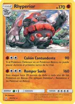 Carta Rhyperior de la expansión Vínculos Indestructibles, número 95/214