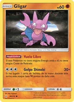 Carta Gligar de la expansión Vínculos Indestructibles, número 98/214