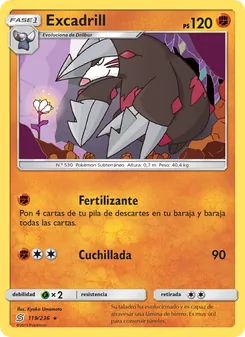 Carta Excadrill de la expansión Mentes Unidas, número 119/236