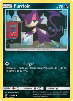 Carta Purrloin de la expansión Mentes Unidas, número 135/236