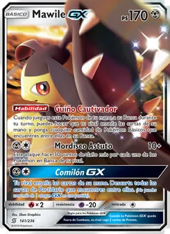 Carta Mawile GX de la expansión Mentes Unidas, número 141/236