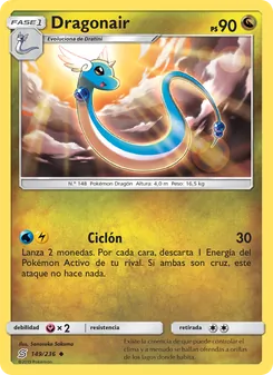 Carta Dragonair de la expansión Mentes Unidas, número 149/236