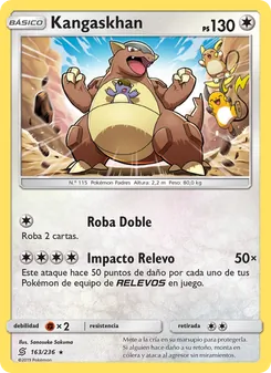 Carta Kangaskhan de la expansión Mentes Unidas, número 163/236