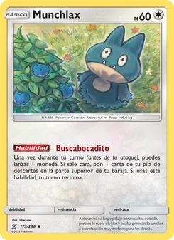 Carta Munchlax de la expansión Mentes Unidas, número 173/236