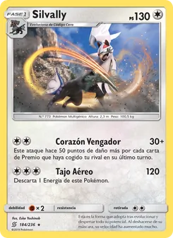 Carta Silvally de la expansión Mentes Unidas, número 184/236