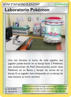 Carta Laboratorio Pokémon de la expansión Mentes Unidas, número 205/236