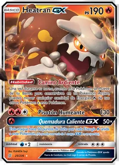 Carta Heatran GX de la expansión Mentes Unidas, número 25/236