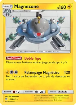 Carta Magnezone de la expansión Mentes Unidas, número 60/236
