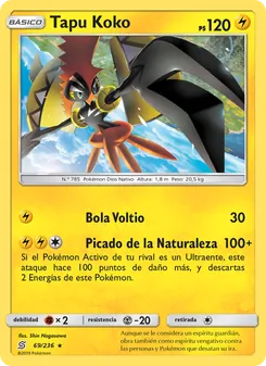 Carta Tapu Koko de la expansión Mentes Unidas, número 69/236