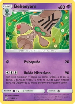Carta Beheeyem de la expansión Mentes Unidas, número 91/236