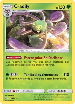 Carta Cradily de la expansión Eclipse Cósmico, número 11/236