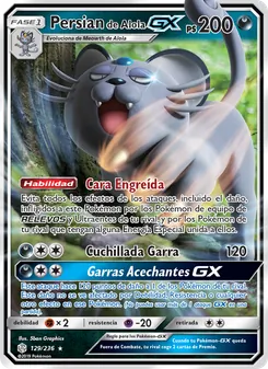 Carta Persian de Alola GX de la expansión Eclipse Cósmico, número 129/236