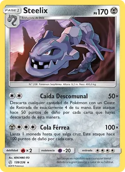 Carta Steelix de la expansión Eclipse Cósmico, número 139/236