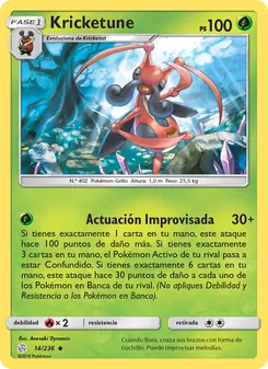 Carta Kricketune de la expansión Eclipse Cósmico, número 14/236
