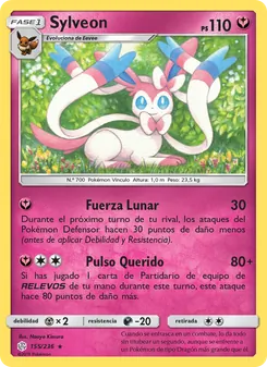 Carta Sylveon de la expansión Eclipse Cósmico, número 155/236