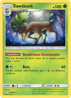 Carta Sawsbuck de la expansión Eclipse Cósmico, número 16/236