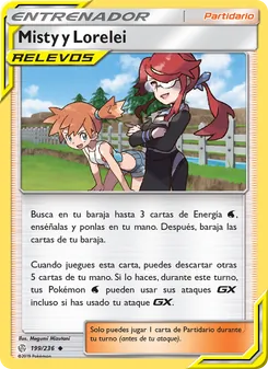 Carta Misty y Lorelei de la expansión Eclipse Cósmico, número 199/236