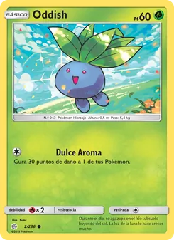 Carta Oddish de la expansión Eclipse Cósmico, número 2/236
