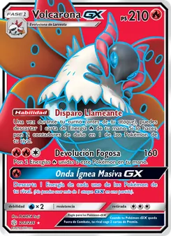 Carta Volcarona GX de la expansión Eclipse Cósmico, número 213/236