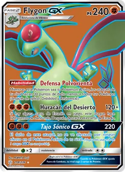 Carta Flygon GX de la expansión Eclipse Cósmico, número 218/236