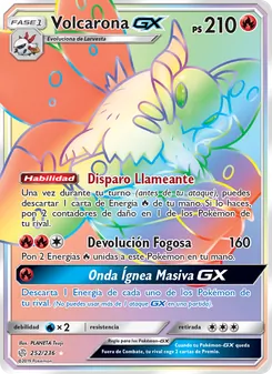Carta Volcarona GX de la expansión Eclipse Cósmico, número 252/236