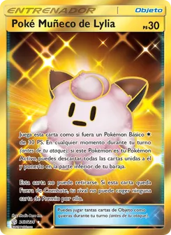 Carta Poké Muñeco de Lylia de la expansión Eclipse Cósmico, número 267/236