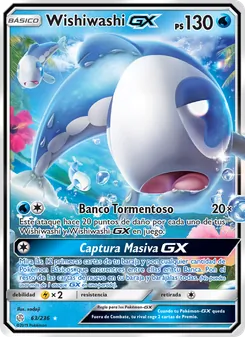 Carta Wishiwashi GX de la expansión Eclipse Cósmico, número 63/236