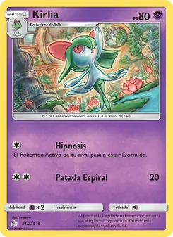 Carta Kirlia de la expansión Eclipse Cósmico, número 81/236