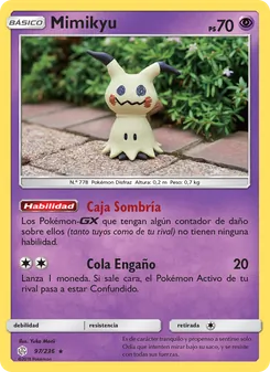 Carta Mimikyu de la expansión Eclipse Cósmico, número 97/236