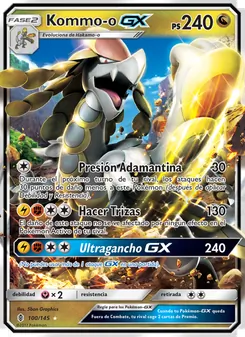 Carta Kommo-o GX de la expansión Albor de Guadianes, número 100/145