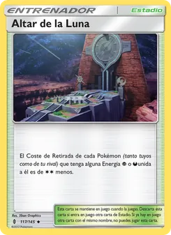 Carta Altar de la Luna de la expansión Albor de Guadianes, número 117/145