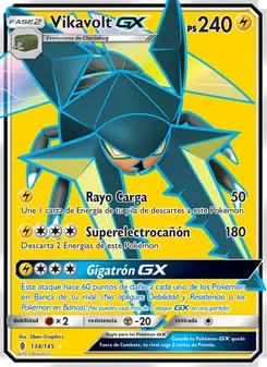 Carta Vikavolt GX de la expansión Albor de Guadianes, número 134/145