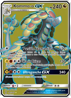 Carta Kommo-o GX de la expansión Albor de Guadianes, número 141/145