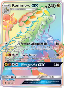 Carta Kommo-o GX de la expansión Albor de Guadianes, número 159/145