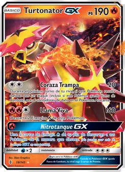 Carta Turtonator GX de la expansión Albor de Guadianes, número 18/145