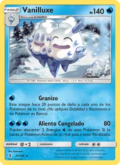 Carta Vanilluxe de la expansión Albor de Guadianes, número 35/145
