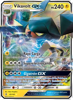 Carta Vikavolt GX de la expansión Albor de Guadianes, número 45/145
