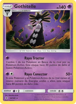 Carta Gothitelle de la expansión Albor de Guadianes, número 54/145