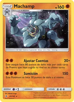 Carta Machamp de la expansión Albor de Guadianes, número 65/145