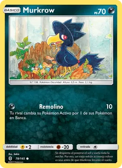 Carta Murkrow de la expansión Albor de Guadianes, número 78/145