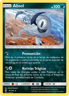 Carta Absol de la expansión Albor de Guadianes, número 81/145