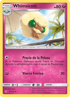 Carta Whimsicott de la expansión Albor de Guadianes, número 91/145