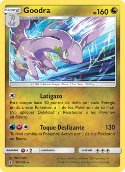 Carta Goodra de la expansión Albor de Guadianes, número 96/145