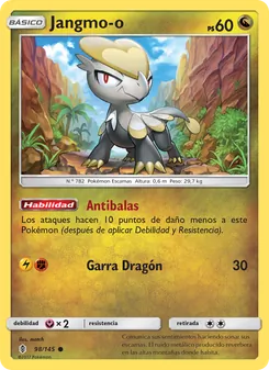 Carta Jangmo-o de la expansión Albor de Guadianes, número 98/145