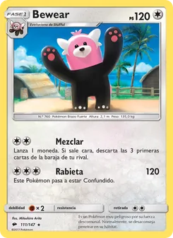 Carta Bewear de la expansión Sombras Ardientes, número 111/147