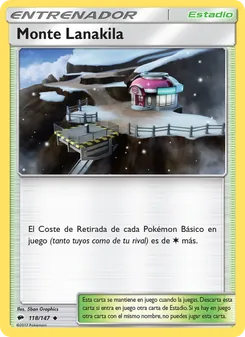 Carta Monte Lanakila de la expansión Sombras Ardientes, número 118/147